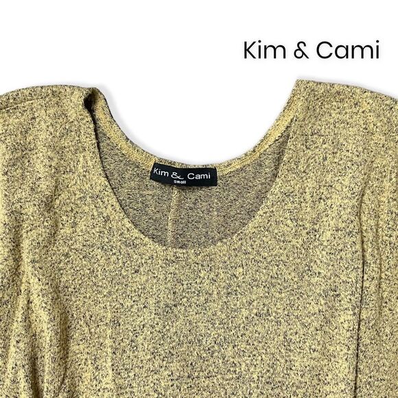 Kim & Cami 3/4 Sleeve Draped Top Size Small - Picture 3 of 7